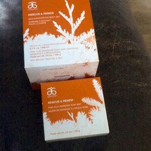 Arbonne refresh and renew Body set and additional pink clay massage soap